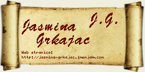 Jasmina Grkajac vizit kartica